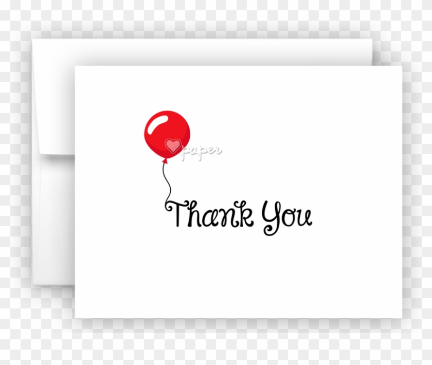 Red Balloon Thank You Cards Note Card Stationery • - Balloon Clipart #1762443