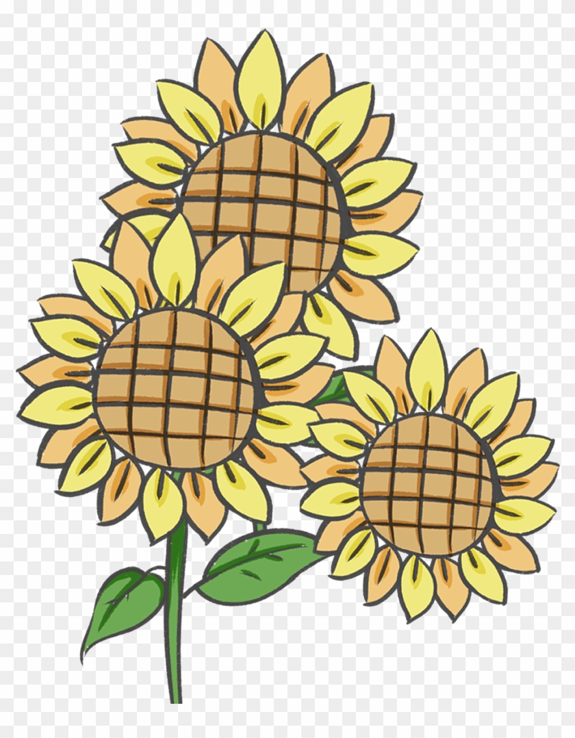 Retro National Wind Sun Flower Plant Png And Psd - Design Clipart #1762667