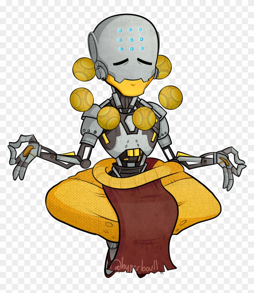 Com Zenyatta Overwatch My Art Fan Art Doodle Transparent - Cartoon Clipart #1762731