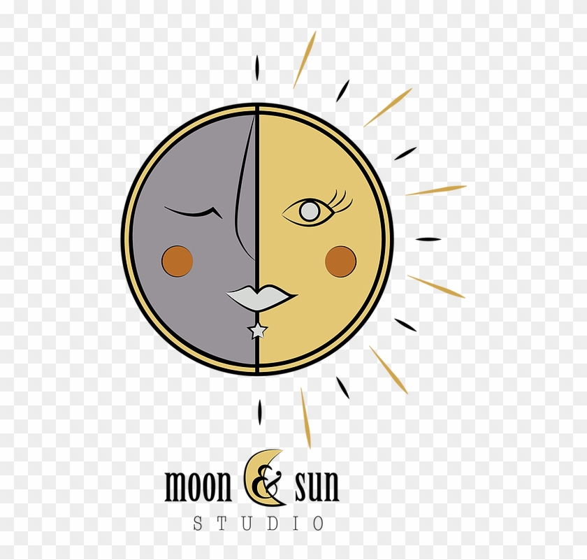 Moon&sun - Cartoon Clipart