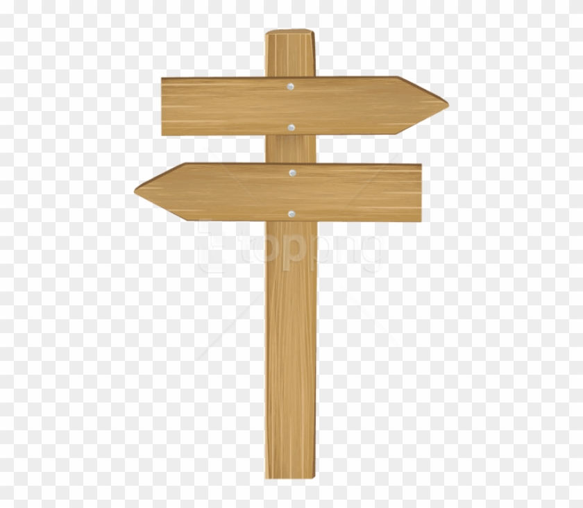 Free Png Double Wooden Arrow Sign Png Png Images Transparent - Cross Clipart