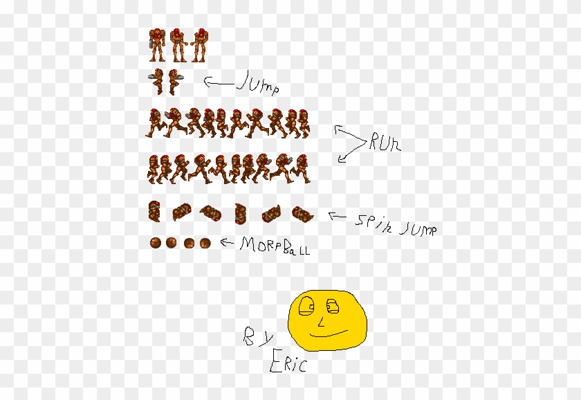 I Fish Eric And I Ready Show My Samus Sprite (recolored - Metroid Custom Samus Sprites Clipart