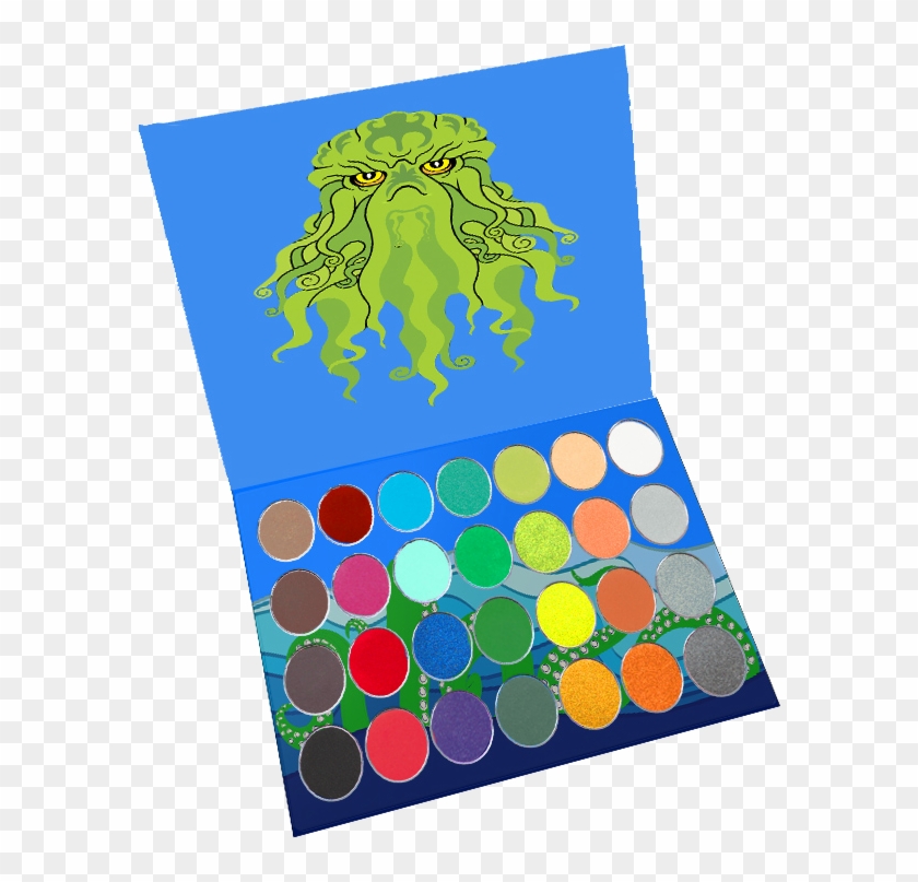 Cthulhu Water Activated Paint Palette - Illustration Clipart