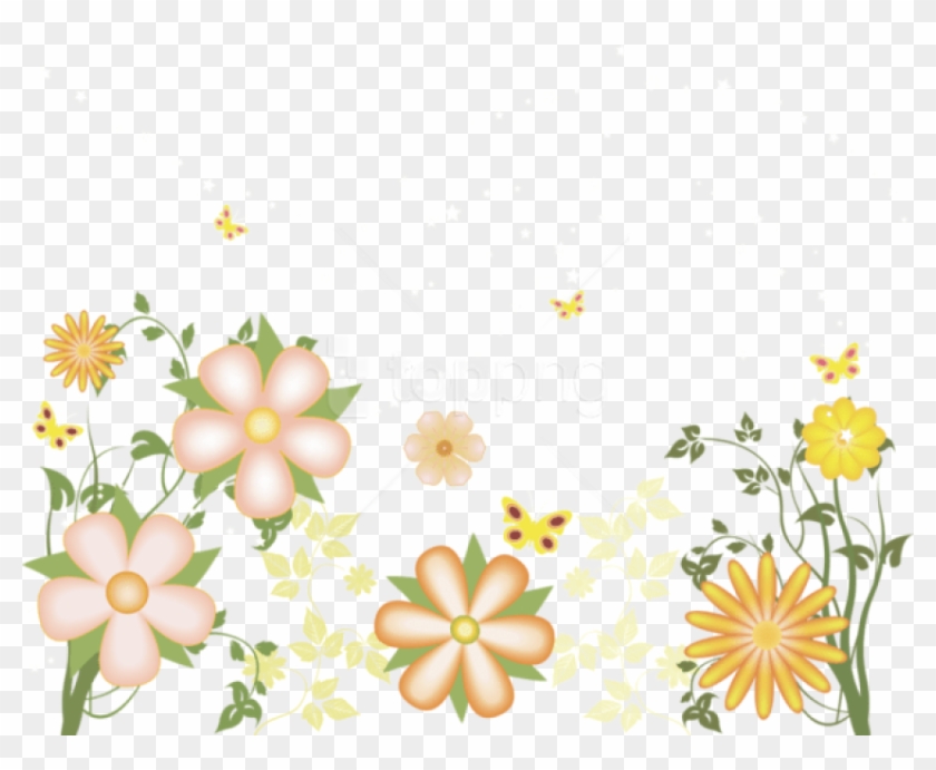 Free Png Download Yellow Flowers Free Transparent Png - Transparent Background Flowers Clipart Png #1763607