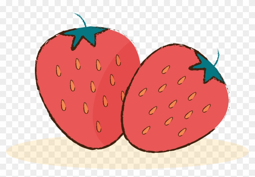 Strawberry Fruit Hand Drawn Cartoon Png And Vector Clipart #1763643