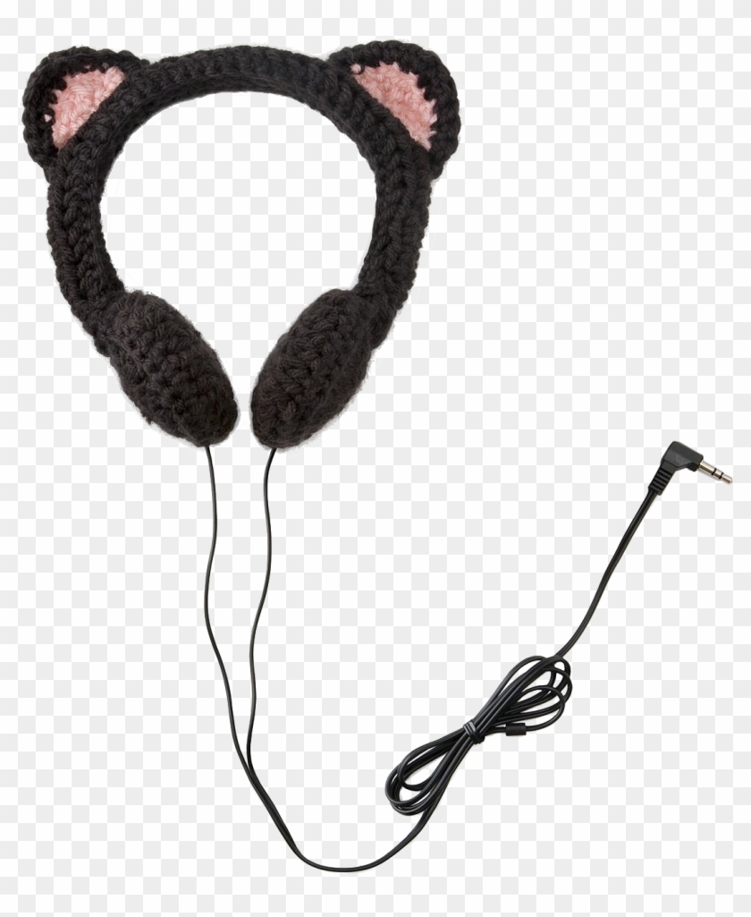 Cat Headphones Black Clipart #1763674