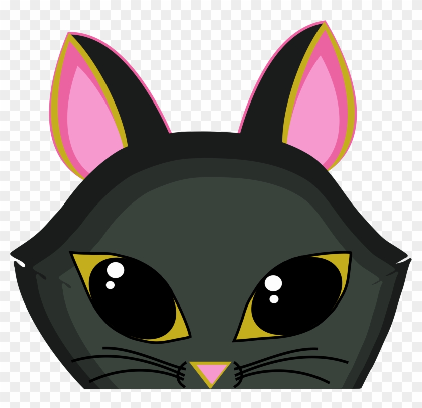 Cat Peeking Clipart Transparent Stock - Black Cat - Png Download #1763721
