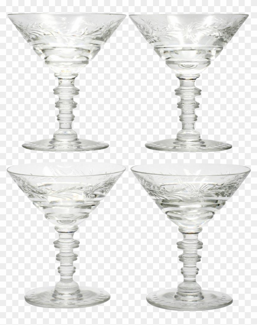 Hawkes Le Moderne Champagne Glasses Set 4 American - Martini Glass Clipart
