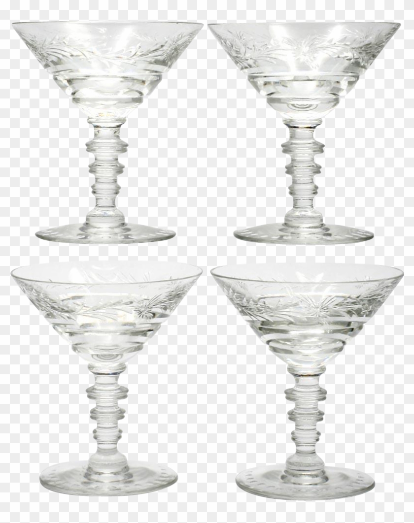 Hawkes Le Moderne Champagne Glasses Set 4 American - Martini Glass Clipart #1763959