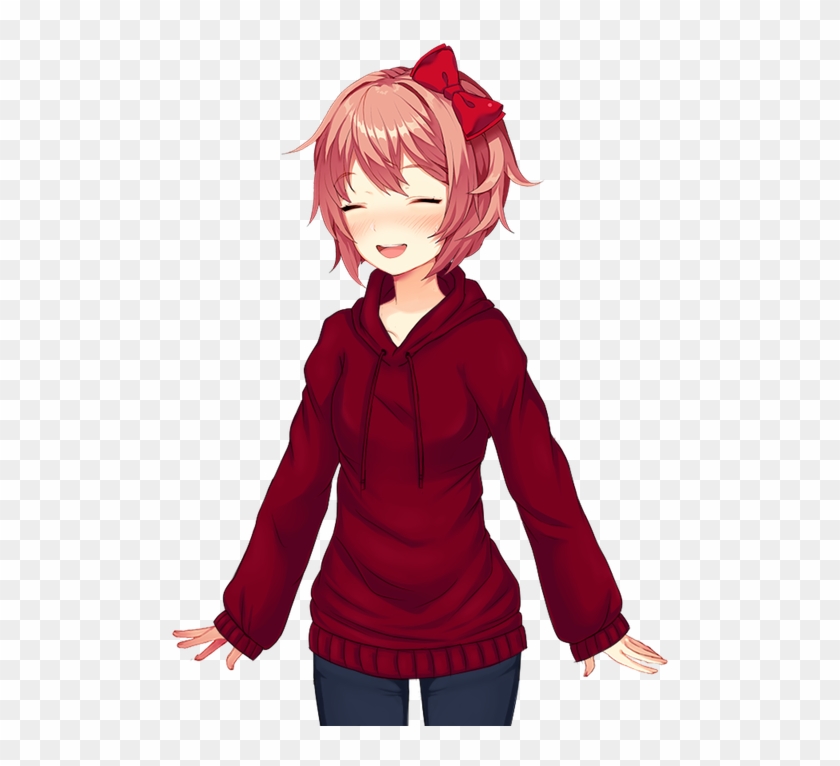 Sayori Hoodie Edit Request Hope You Like It - Sayori In A Hoodie Clipart