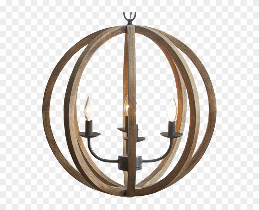 4 Light Candle Style Chandelier Clipart #1764879