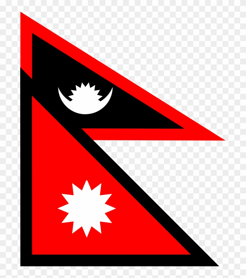 Nepal - Nepal Flag And Map Clipart #1765380