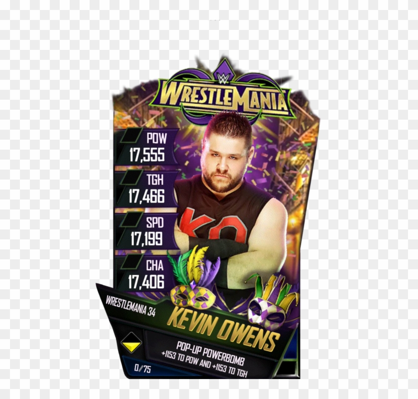Kevinowens S4 19 Wrestlemania34 - Wwe Supercard Wrestlemania 34 Cards Pro Clipart