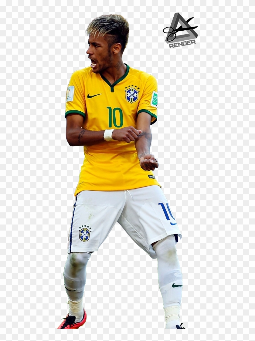 Neymar Brasil White Png Transparent - Neymar Brazil 2016 Png Clipart #1766223