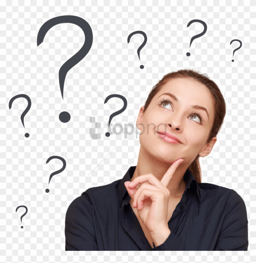 Free Png Business Woman Thinking Png Image With Transparent - Someone Thinking Of A Question Clipart