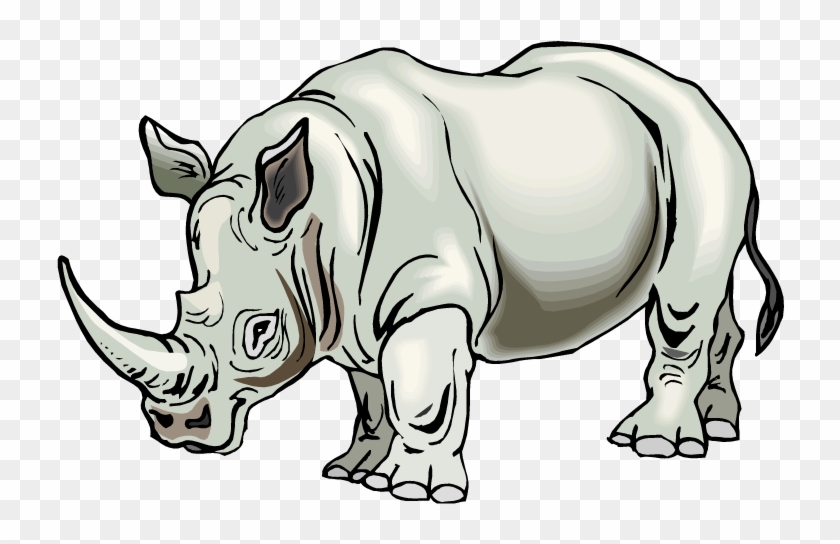 Clip Art Free Stock Brown Clipart Art Library Arts - Rhino Clipart - Png Download #1766819