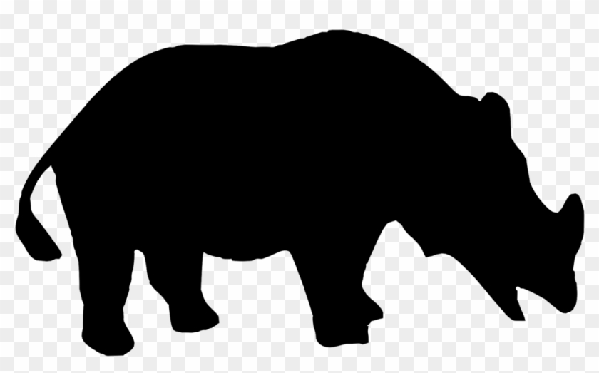 1199 X 750 10 - One Horned Rhino Silhouette Clipart #1766913