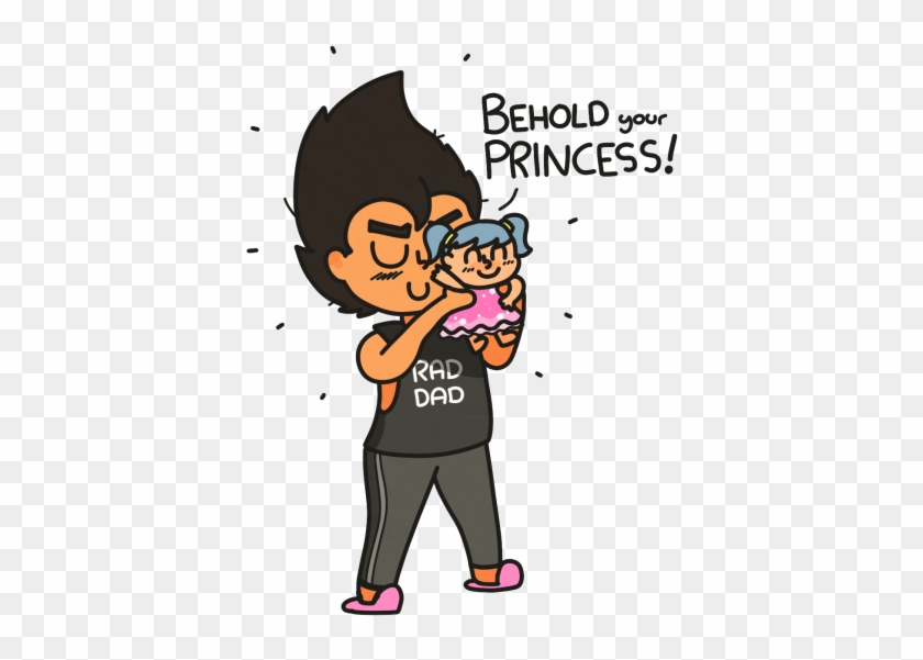 @puppyvegeta Can You Imagine Vegeta Dragging Grandpa - Cartoon Clipart