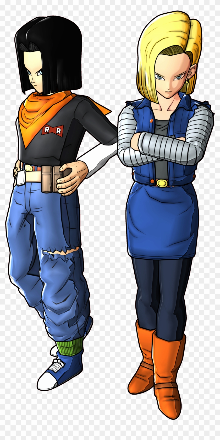 Android18 And 17 Battle Of Z Render - Android 18 E 17 Imagens Clipart