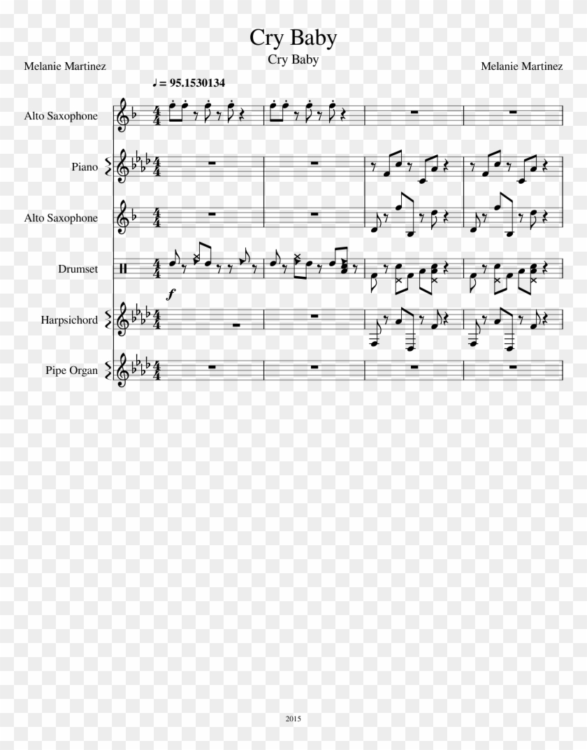 Melanie Martinez Cry Baby-multi Instrument - Toxic Trumpet Sheet Music Clipart #1767981