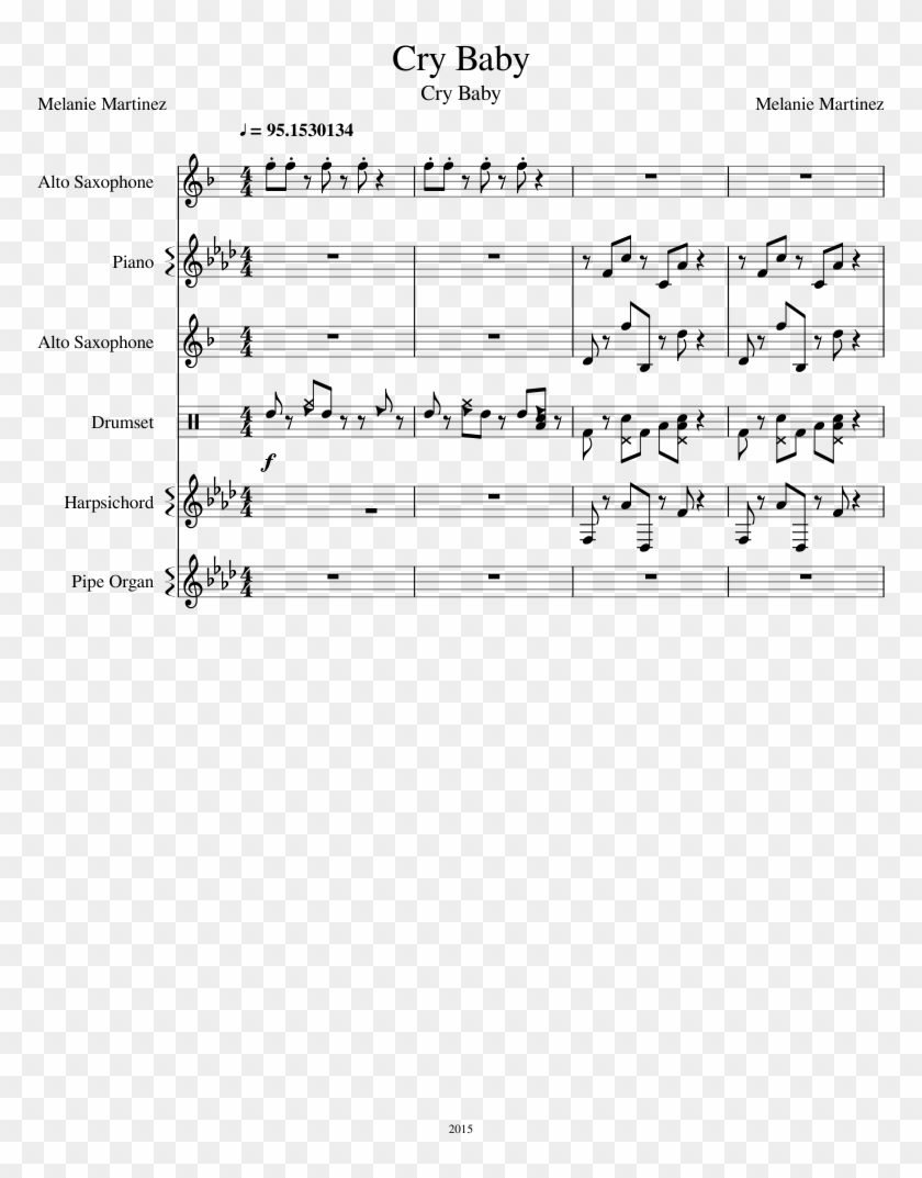 Melanie Martinez Cry Baby-multi Instrument - Toxic Trumpet Sheet Music Clipart
