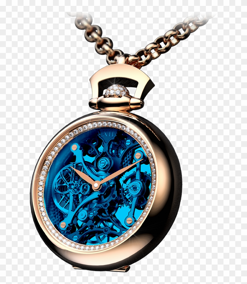 Brilliant Pocket Watch Pendant - Pocket Watch Gears Visible Clipart #1768442