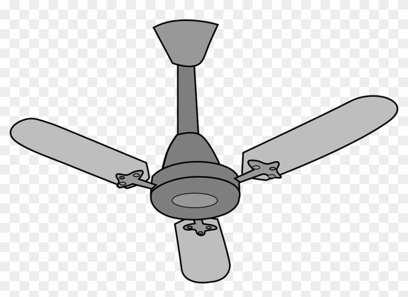 Electrical Ceiling Fan Png Clipart - Fan Clipart Transparent Png #1769171