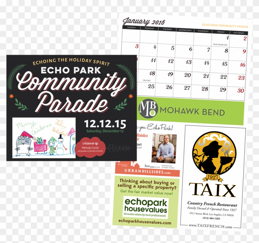 The 2015 Parade Calendar - Calendar Sponsor Form Clipart #1769670