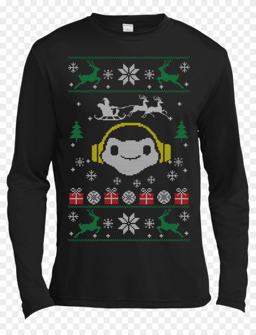 Overwatch Lucio Headphones Spray Ugly Sweater - Miami Dolphins Logo Shirt Clipart #1769966