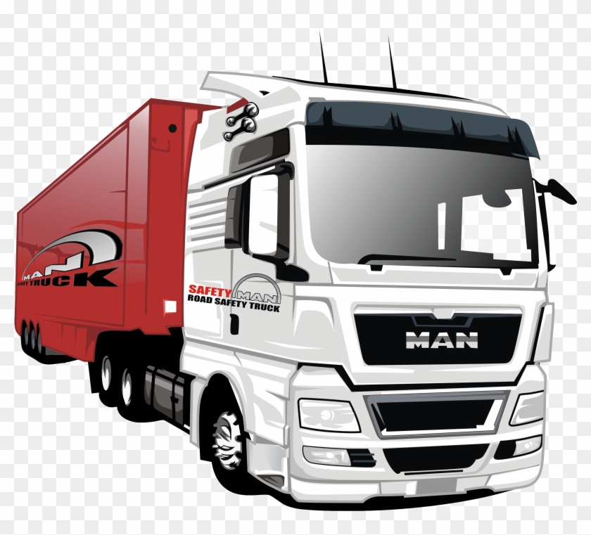 Make Cartoon Style Of Your Car Or Any Vehicle - Man Truck Logo Vector Clipart
