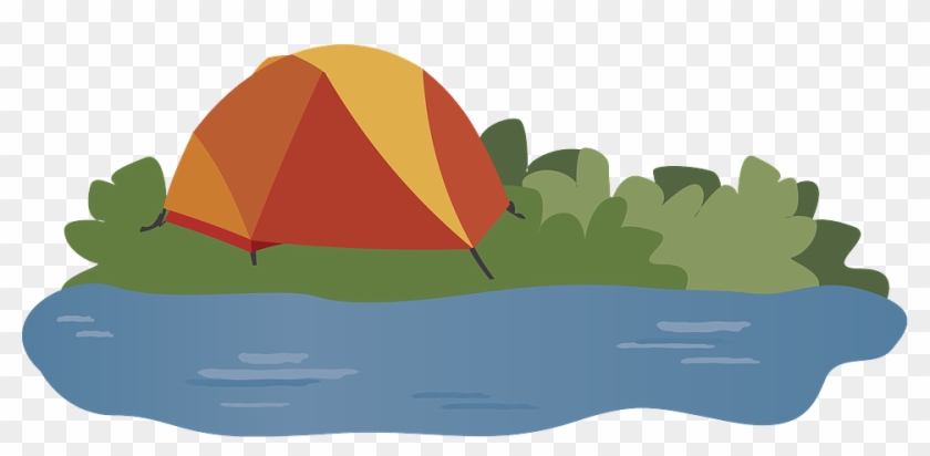 Animal Aware & Hug A Tree - Tent By A River Clipart - Png Download #1770215