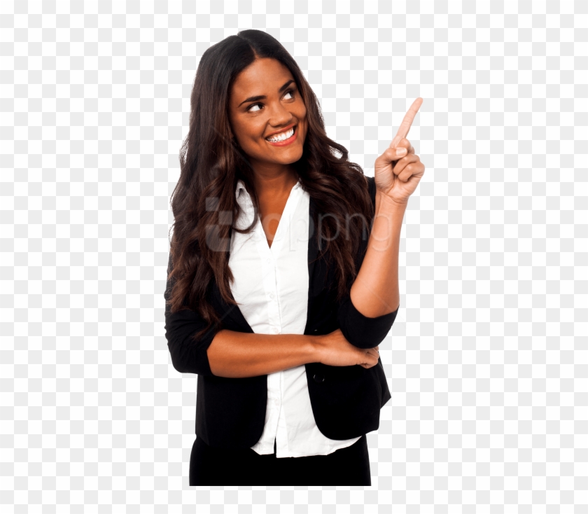 Download Women Pointing Right Png Images Background - African American Woman Png Clipart #1770309