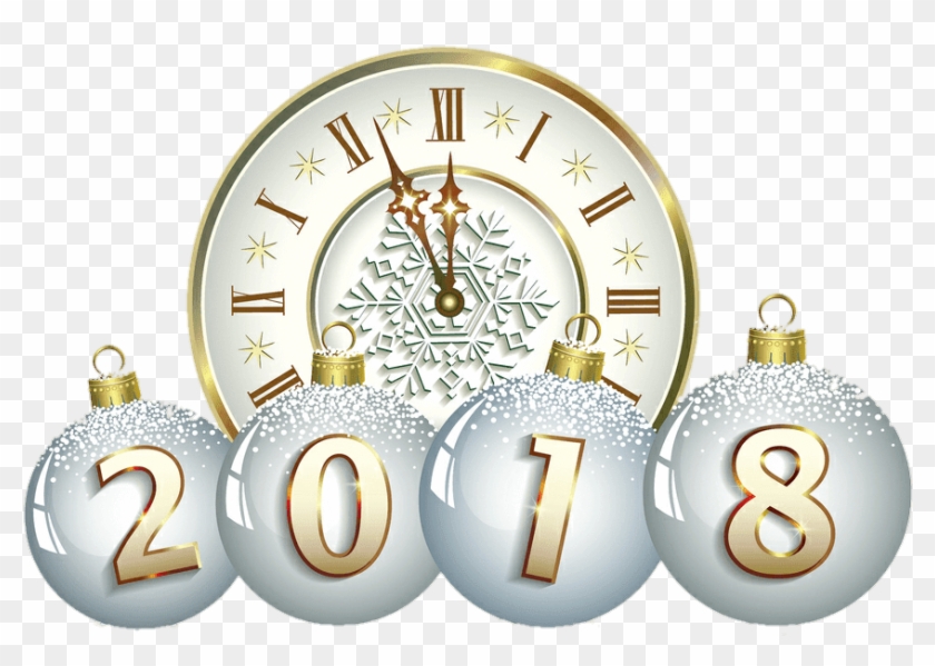 And A Happy New Year - Happy New Year 2018 Clock Clipart #1770796
