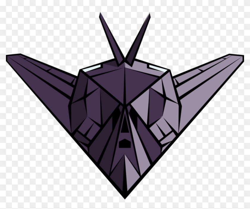 Vector Illustration Of Stealth Bomber Military Jet - Stealth Bomber Clipart #1771014