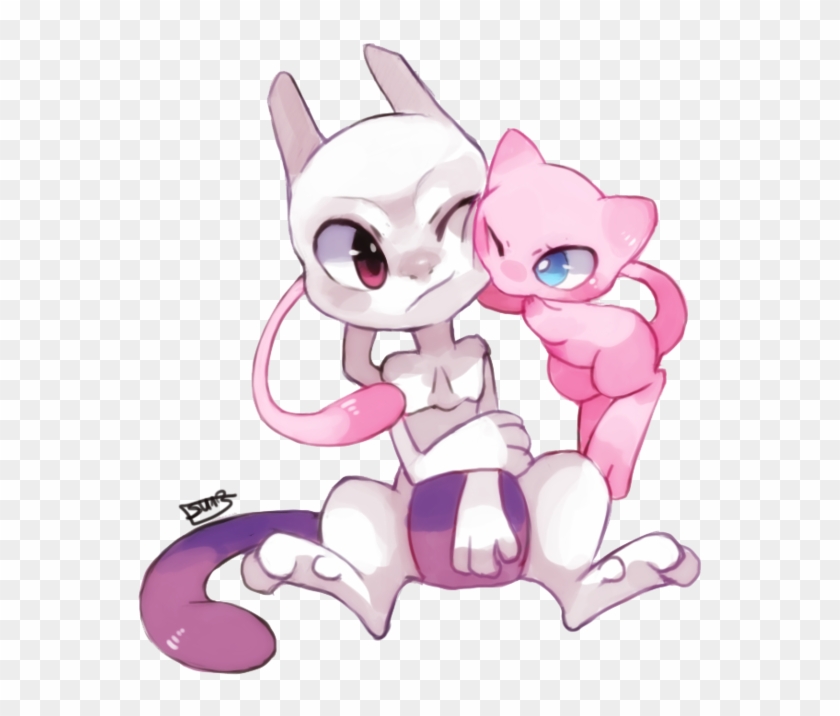 Pokémon X And Y Pikachu Ash Ketchum Cat Pink Mammal - Mew And Mewtwo Cute Clipart #1771171