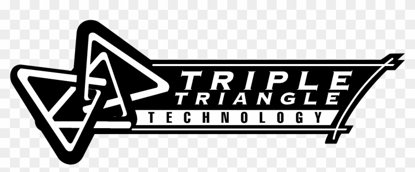 Triple Triangle Technology Logo Black And White - Signage Clipart #1772199