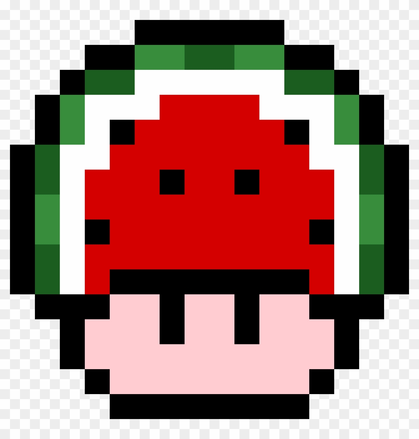 Watermelon Mario Mushroom - Super Mario World Mushroom Sprite Clipart
