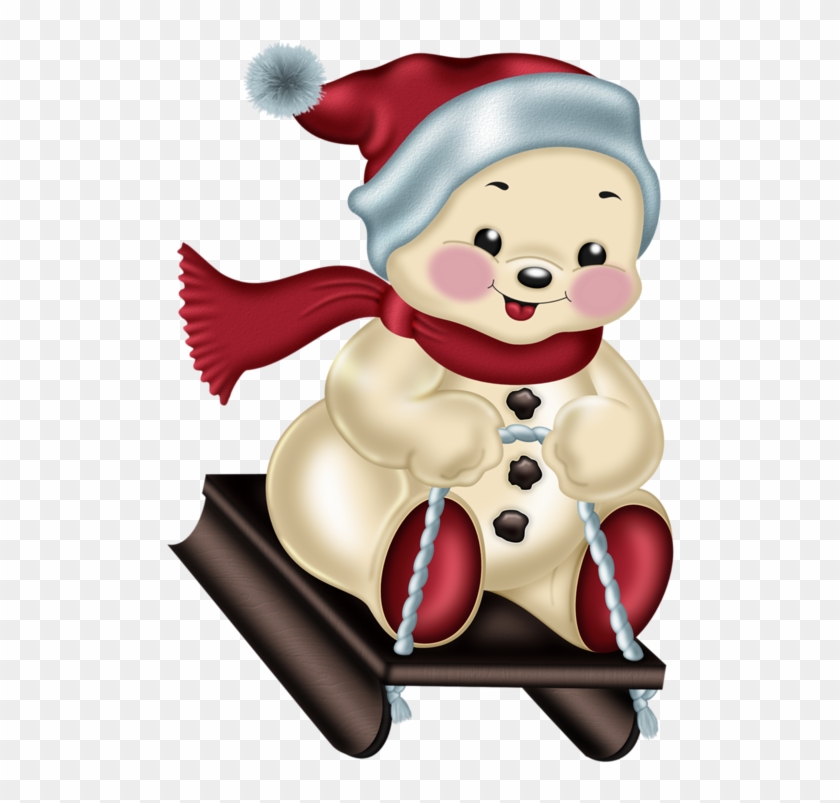 Фото, Автор Andy-video На Яндекс - Muñeco De Nieve En Trineo Clipart #1772746