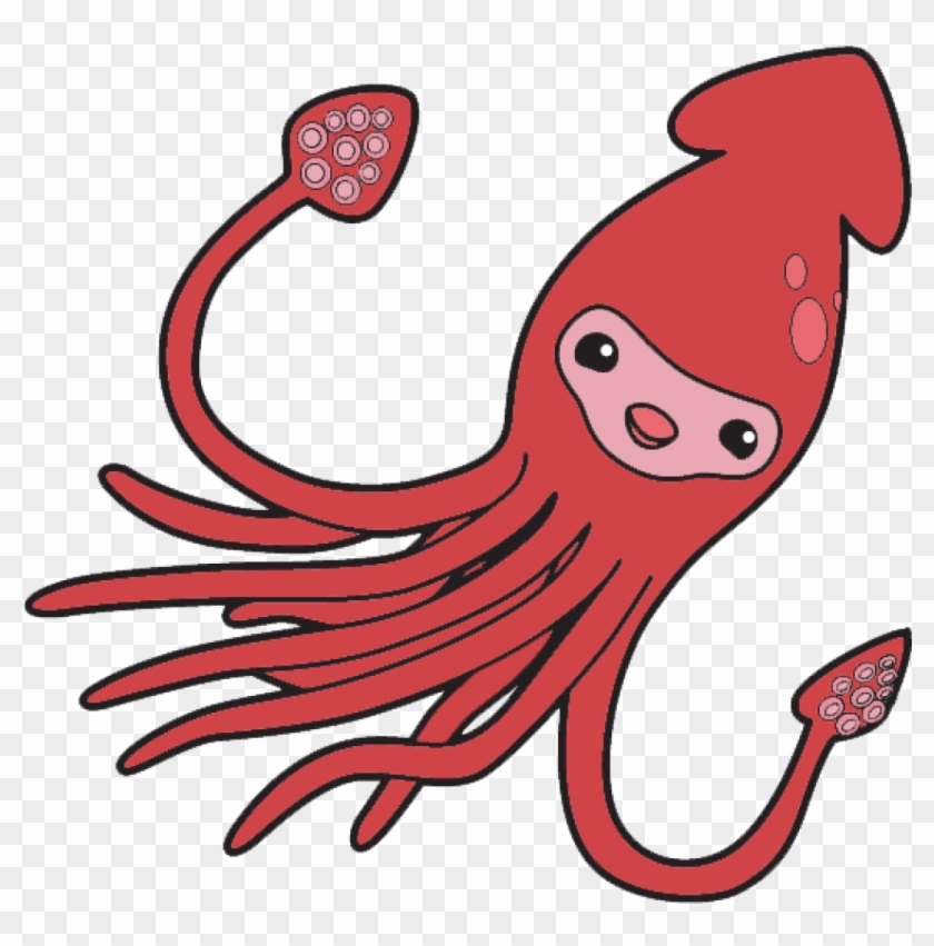 Squid Clipart Easy - Transparent Background Squid Clipart - Png Download