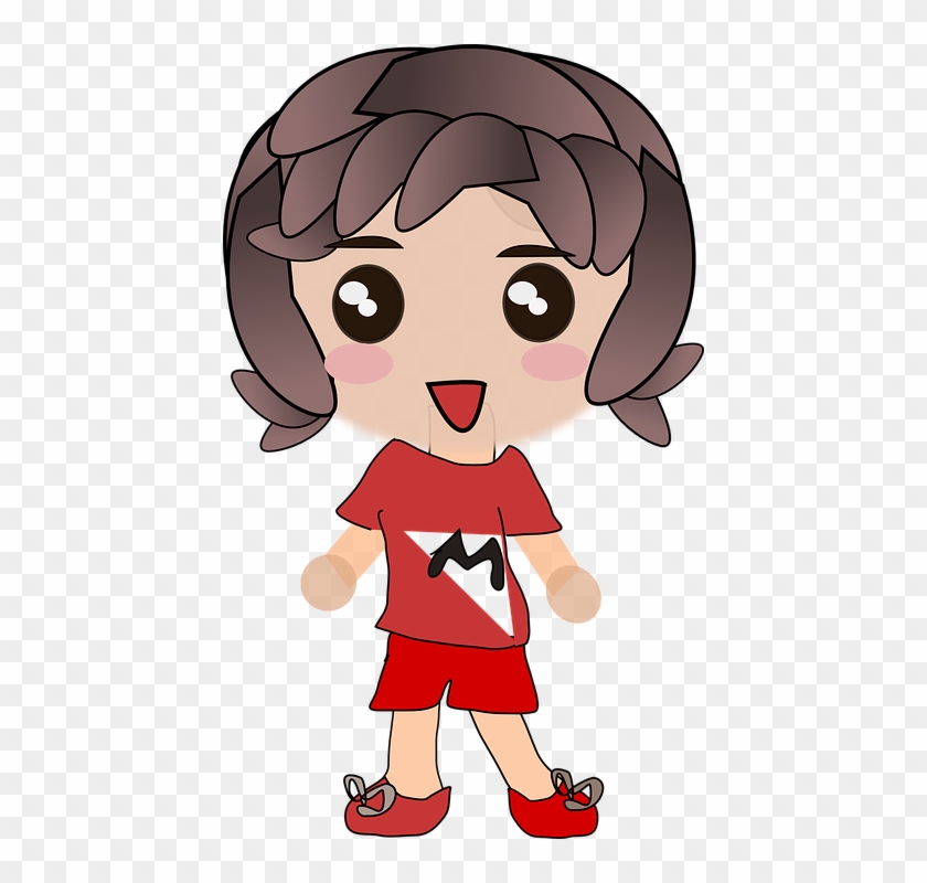 Girl Anime Teen Teenager Brown Hair People Person - Clip Art - Png Download