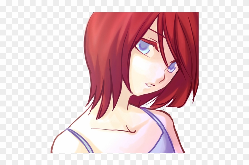 Anime Girl In Workout Clothes - Short Red Hair Girl Anime Clipart #1773558