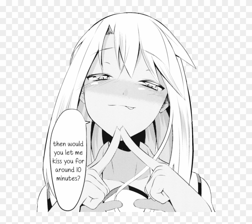 Black And White Anime Girl Lewd , Png Download - Anime Lewd Black And White Clipart