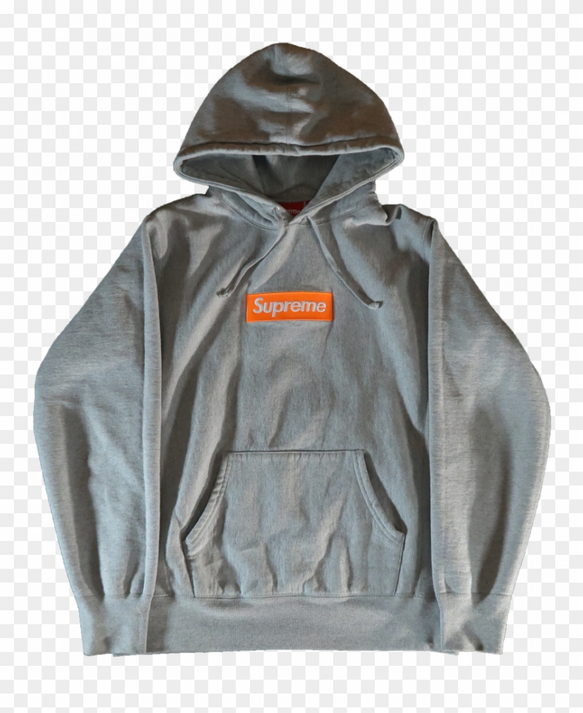 Supreme Grey Fw17 Box Logo Sweatshirt Medium Clipart #1773895