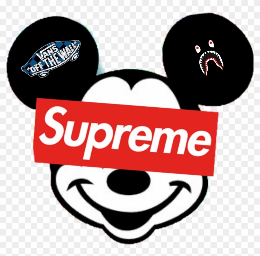 #supreme #bape #mouse #vans - Supreme Clipart