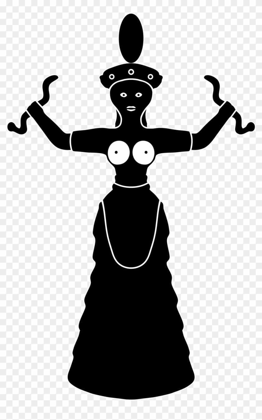 Kundalini Goddess Coiled Serpent - Symbols Of Minoan Goddess Clipart