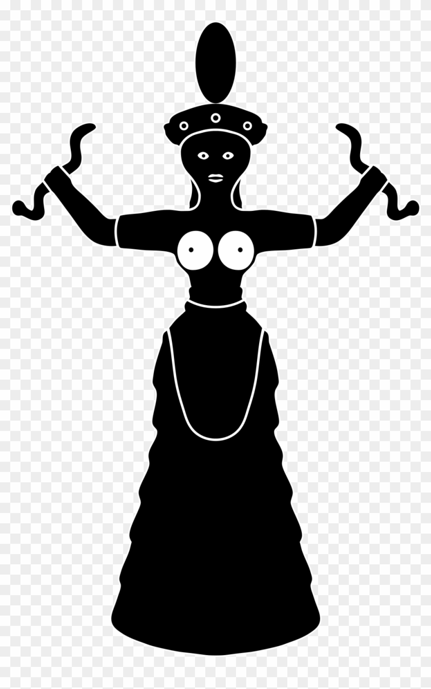 Kundalini Goddess Coiled Serpent - Symbols Of Minoan Goddess Clipart #1775588
