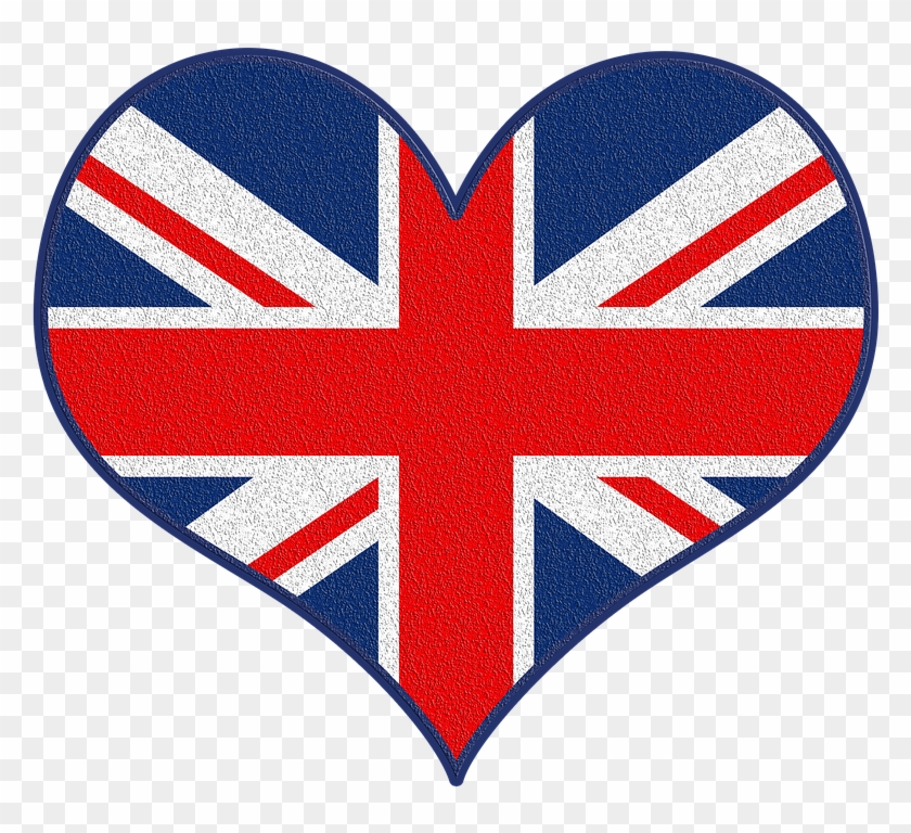 Symbol, Heart, Love, England, Great Britain, London - Uk Country Flag Clipart