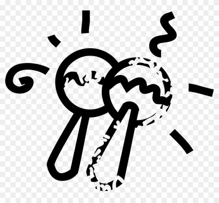 Vector Illustration Of Latin Music Maracas Or Rumba Clipart #1777554