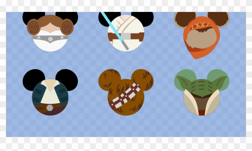 Luke Skywalker Clipart Han Solo Chewbacca - Han Solo Mickey Ears - Png Download