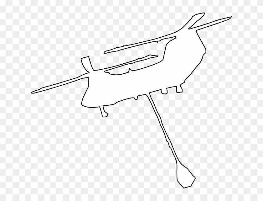 Army Helicopter Black And White Clipart #1778718
